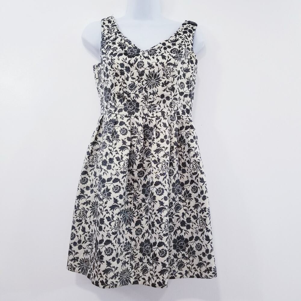 JACK Metallic Floral Cocktail Dress Fit & Flare